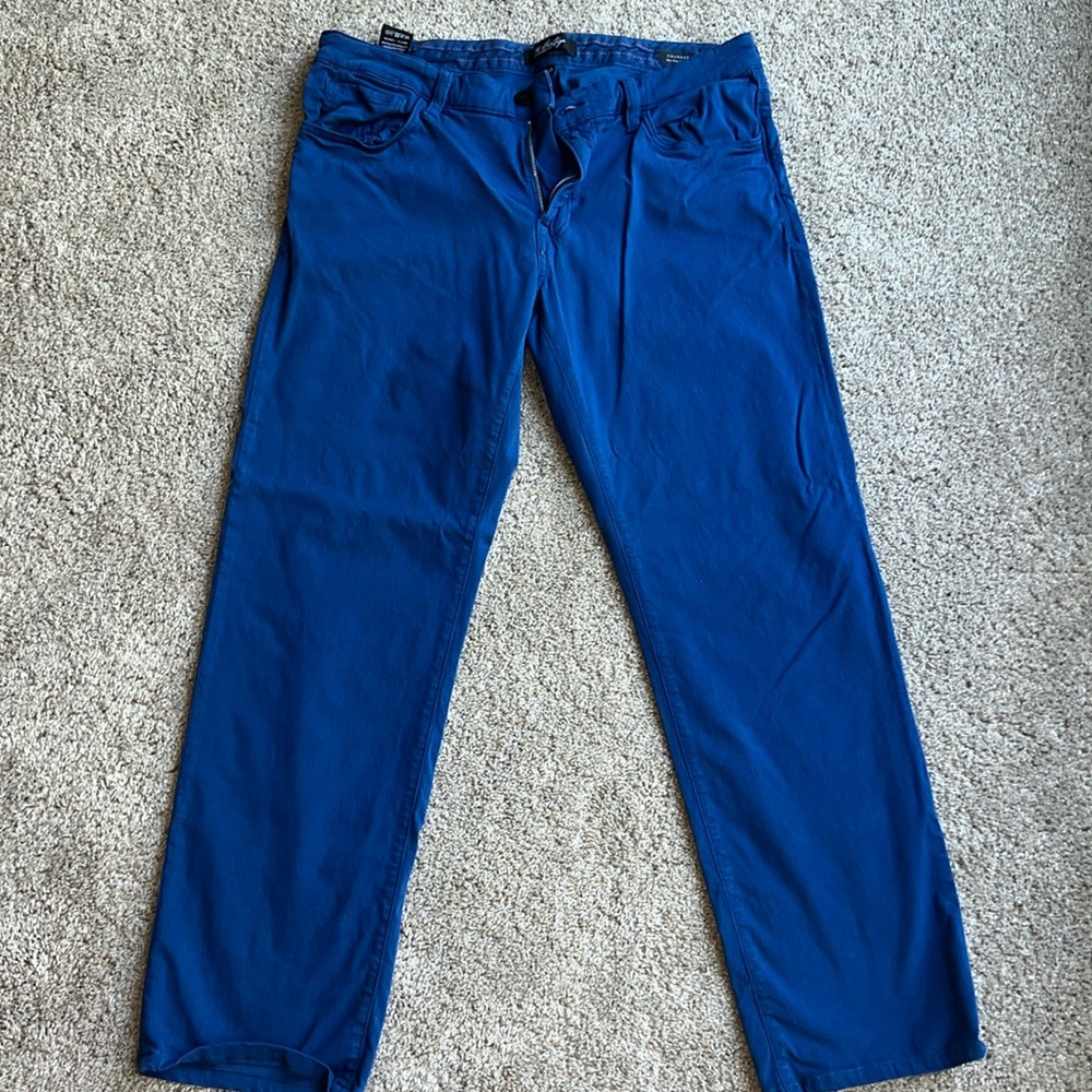 Classic Blue Chinos with Straight-Leg Design